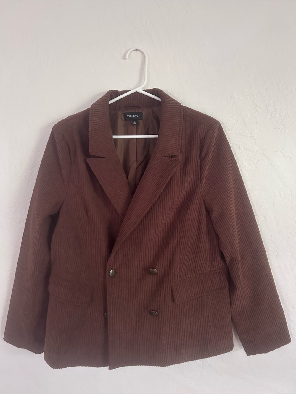 Evereve Chocolate Brown Corduroy-Lined Jacket